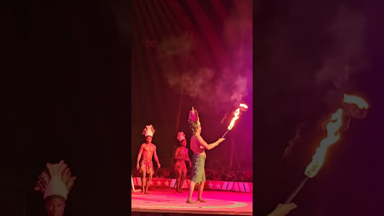 African fire dance performance 