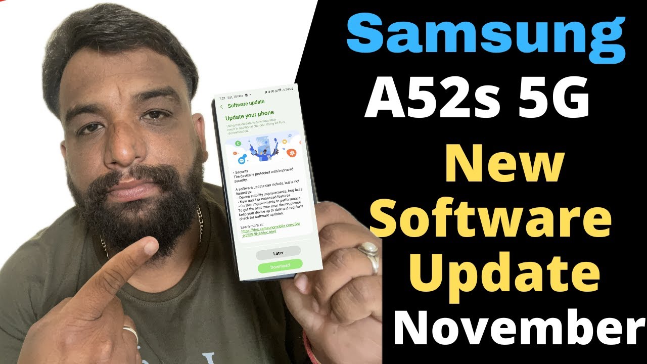 Samsung Galaxy A52s Get New November 2023 Software Update - YouTube
