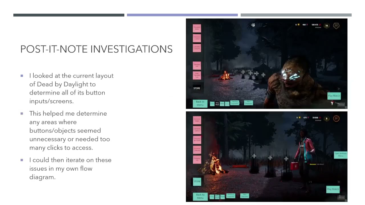 Dead by Daylight UI Redesign Presentation