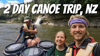 WE CAPSIZED! Canoeing the beautiful Whanganui river over 2 days | New Zealand vlog