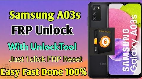 Samsung A03s - A037F  Just One Click Erase Frp Unlock- No Need Test Point By UnlockTool