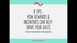 8 tips on how rewards and incentives can drive sales - Rapport Rewards
