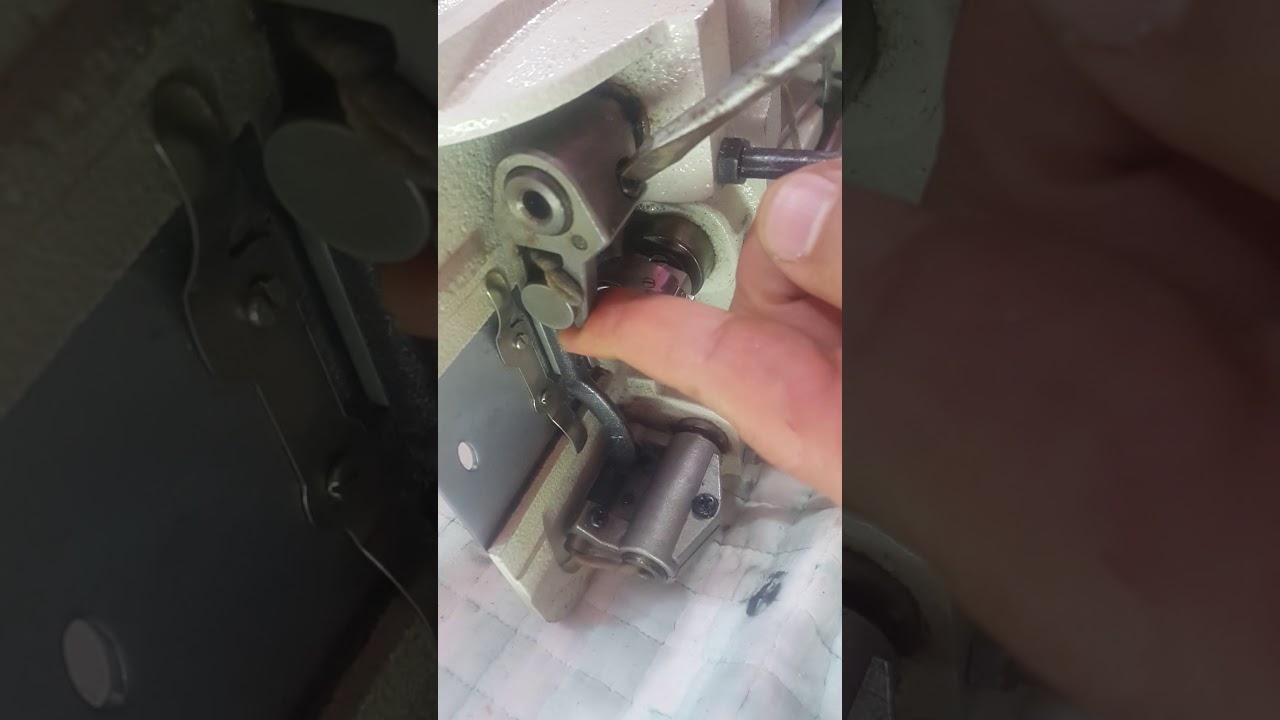 تصليح الماكنة الخياطه اذا السنون نازله ومتسحب القماش 009647827018686