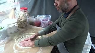 Stretching Pizza techniques , with Master Pizzaiolo Massimo Nocerino