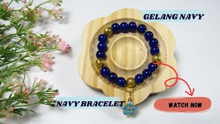 Gelang Cantik Warna Navy Navy Bracelet