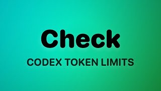 How to Check Codex Token Limits & Account Usage (Step-by-Step)