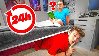 I Spent The Night In My BROTHER’S House \& He Had No Idea... (24 Hour Challenge)