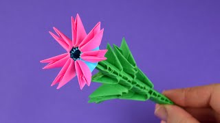 картинка: Красивейший цветок из бумаги. Просто сделайте его! ♡ модульное оригами для начинающих