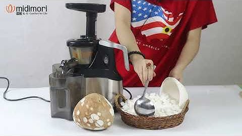 Ép Nước Cốt Dừa Bằng Cách Ép Dừa Với Máy Ép Chậm Midimori MDMR- 999