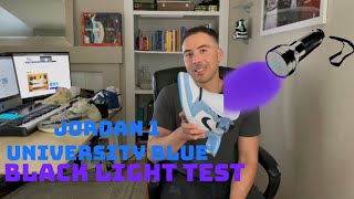 Jordan 1 University Blue Black Light Test And On Feet