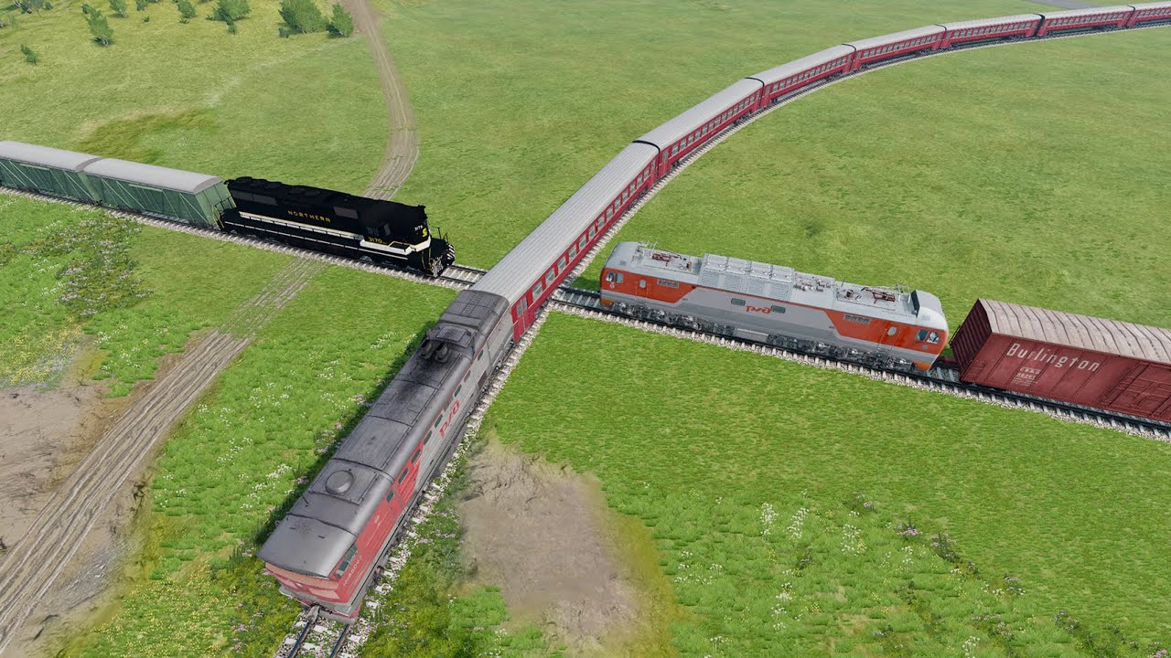 Realistic Train Crashes #67 - Beamng.Drive