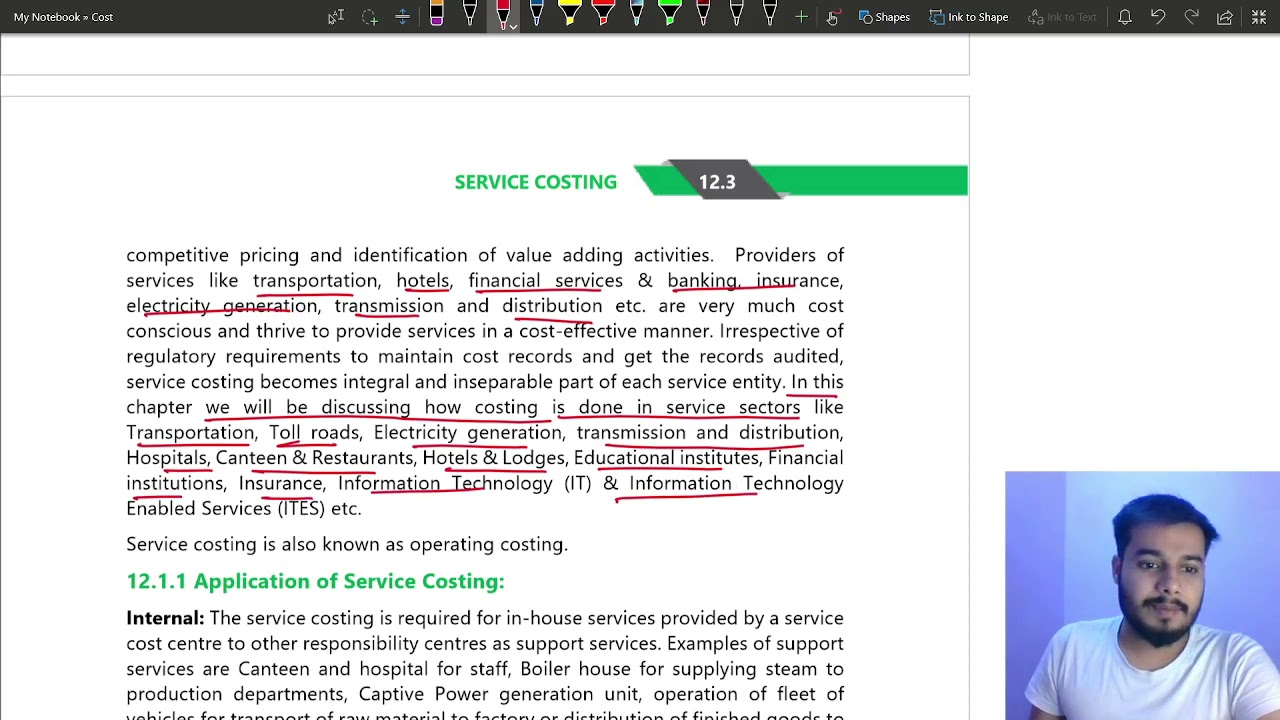 01 Chapter Overview || Costing || Chapter 12 Service Costing ||
