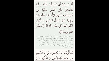 سوره مبارکه بقره آیات ۲۱۲و۲۱۳بامعنی گویا گوارای وجودتان #قرآن #قران_كريم #قران #قرآن_كريم #youtube