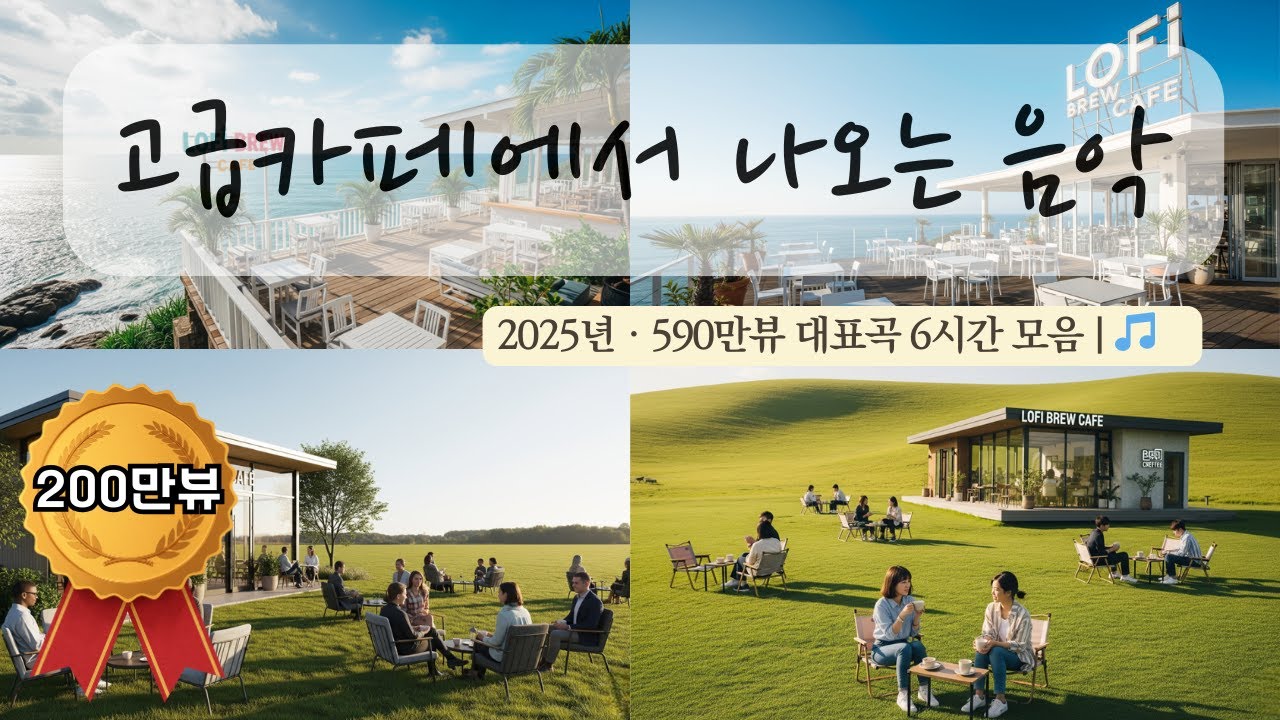 고급카페에서 나오는 음악 | 180만뷰 대표곡 모음 | 6시간 연속 재생 · 중간광고  · 중복음악· 저작권없음🔕