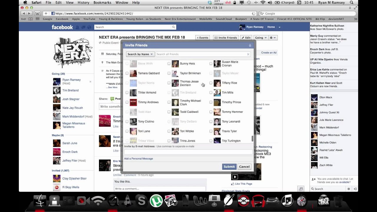 How to mass invite for events on Facebook