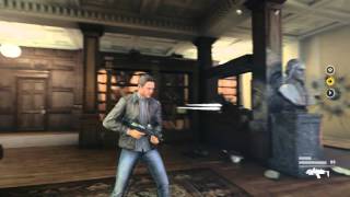 Quantum Break - Library Chase: Time Dodge Intro Cutscene & Monarch Tutorial Combat Gameplay XBO