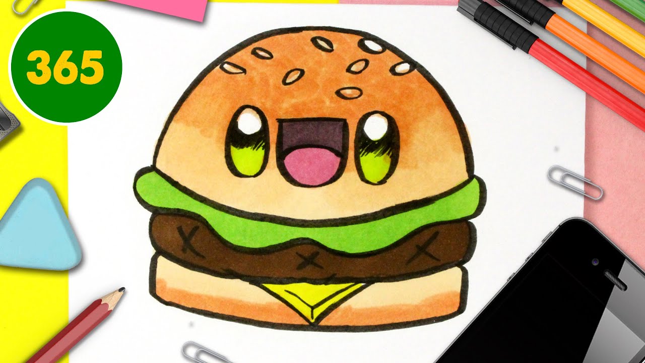 How To Draw Really Cute Hamburgers · Extract from Kawaii: How to