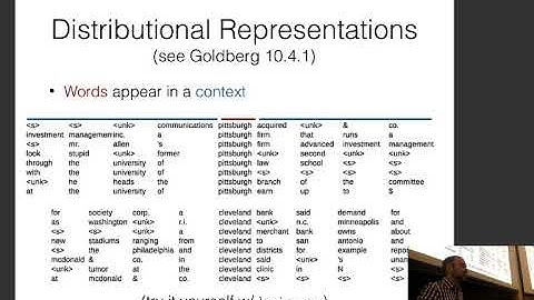 CMU Neural Nets for NLP 2019 (3): Word Vectors