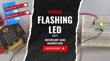 How to Make a Flashing LED with Microbit #flashinglights #microbit #electronics #ledlights #makecode