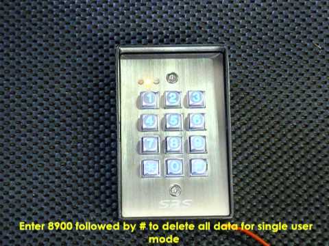 DC60SS   Delete All The Data For A Single User Mode