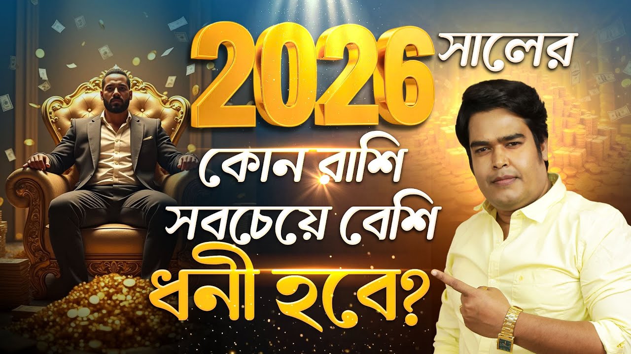 ২০২৬–এ কে হবে ‘মানি ম্যাগনেট’? ধনবৃদ্ধিতে সবার ওপরে কোন রাশি? Astrologer Joydev Sastri