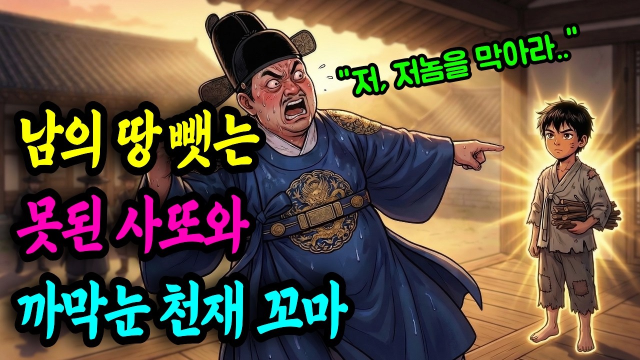 마을 사람들 땅 빼앗은 욕심쟁이 사또, 까막눈 천재 꼬마의 한 마디에 경악하는데...ㅣ야담, 민담, 설화, 전설, 옛날이야기, 오디오북