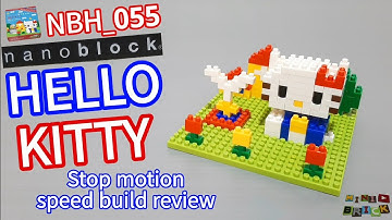 nanoblock NBH_055 |  HELLO KITTY (Art Block) | Stop motion speed build review