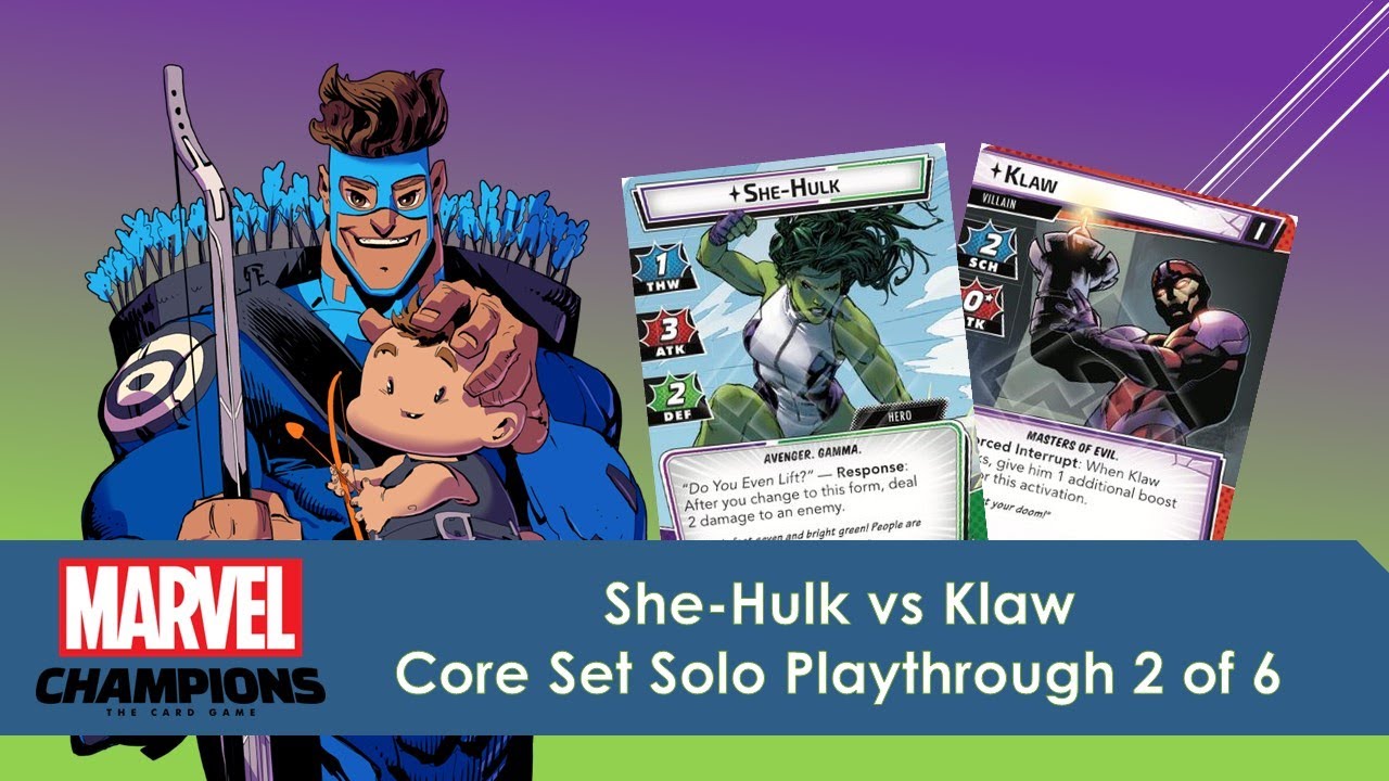 Core Set Play Through: She-Hulk Aggression vs Standard Klaw