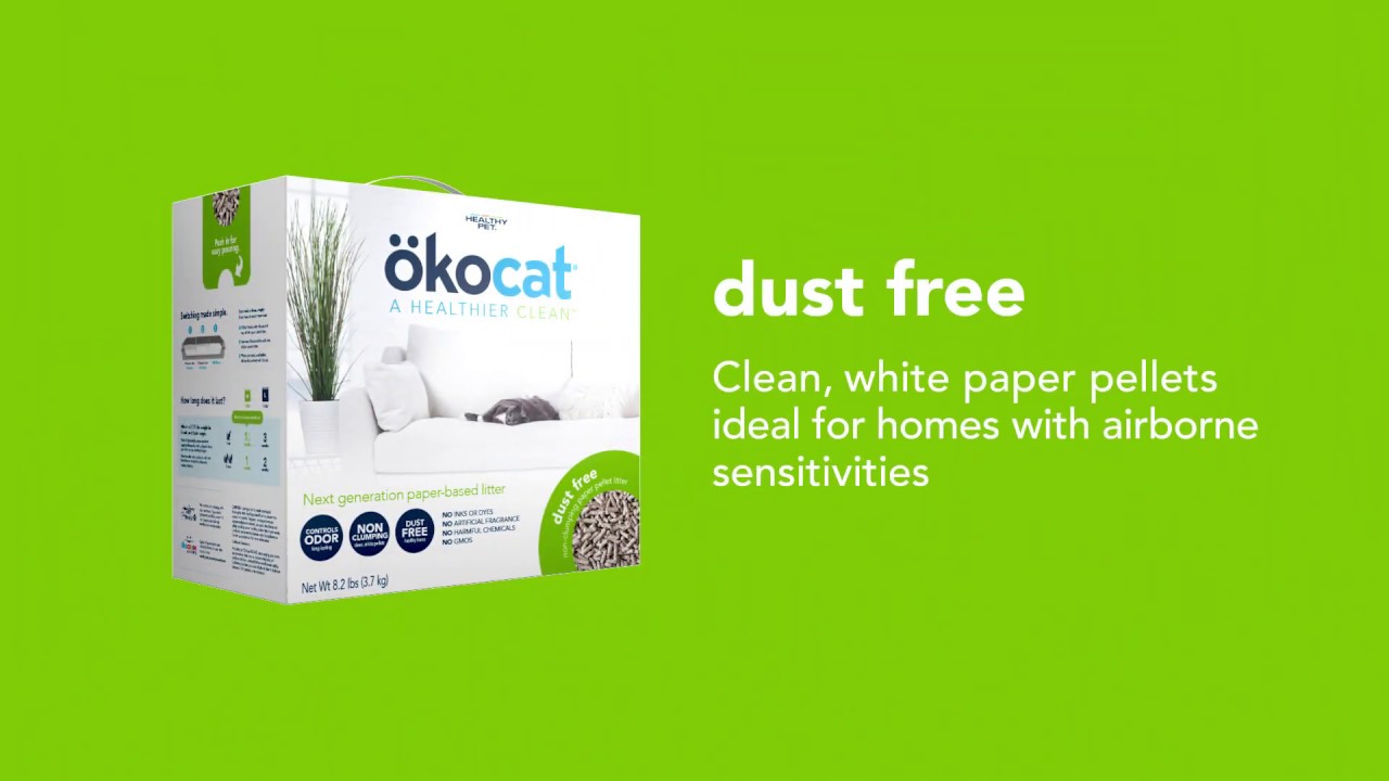 okocat Dust Free NonClumping Paper Pellet Cat Litter ideal for homes