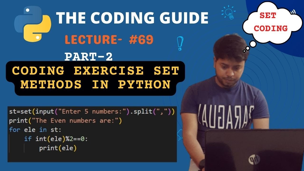 Coding Exercise On Set Methods In Python | Part-2 | Python Tutorials ...