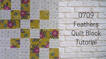 0709 Feathers Free Quilt Block Tutorial | Block of the Day 2023 | Jelly Roll | Strip Piecing