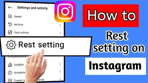 How to Reset Settings on Instagram/Instagram new feature/#instagramsettingreset