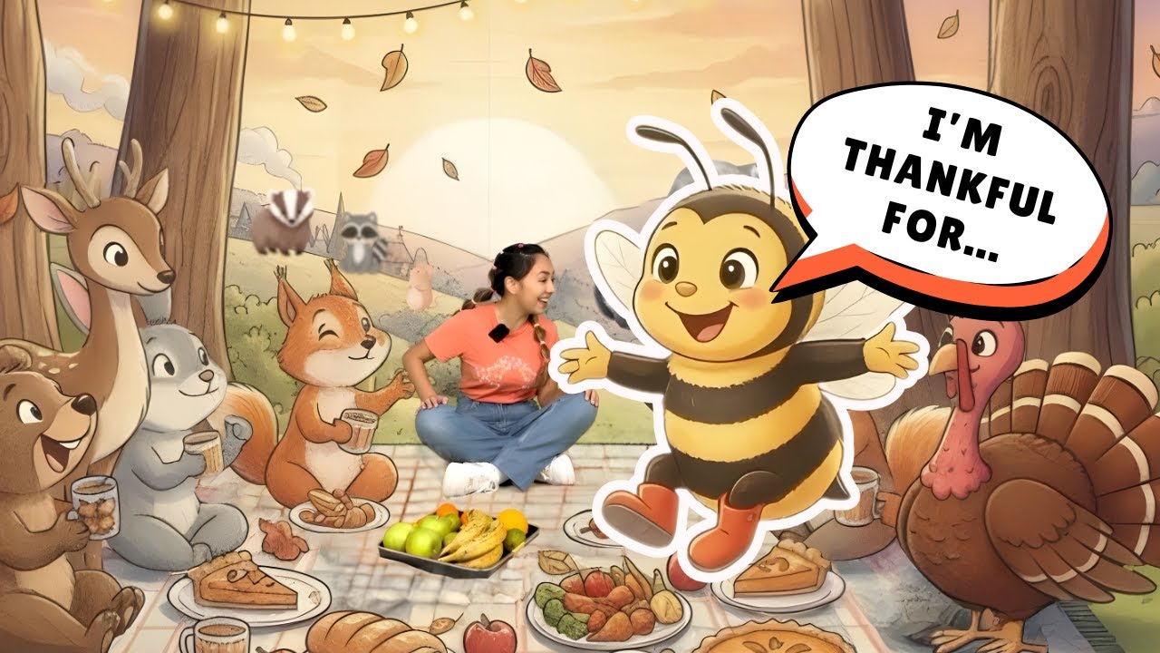 Buzzby Gives Thanks | Thanksgiving Story for Kids | Low Stimulation Read Aloud Ages 3-6