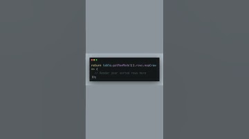 Effortless Table Sorting with TanStack Table #DataManagement
