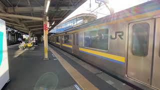 成田線209系2100番台C606都賀駅発車