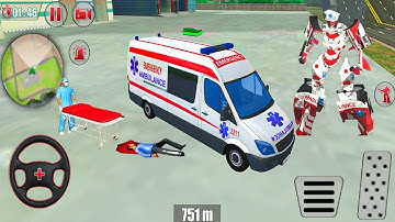 Ambulance Robot Car Transform #23 - Doctor Hero Flying Robot Rescue - Android GamePlay