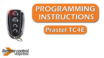 Programming my remote Prastel TC4E
