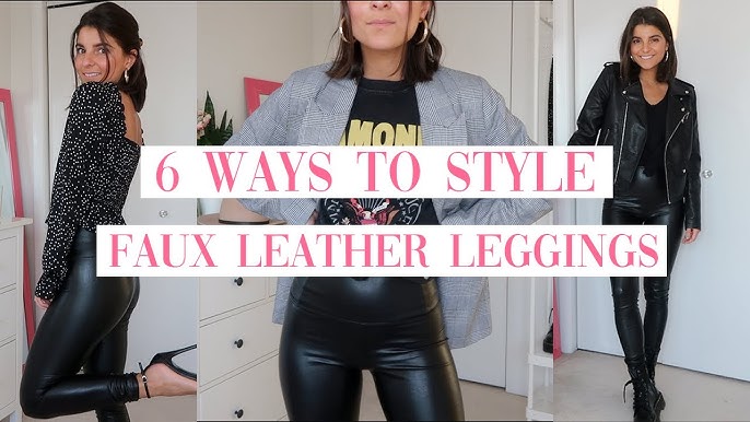 3 Ways To Style the @spanx Faux Patent Leather Leggings! #spanxstyle #