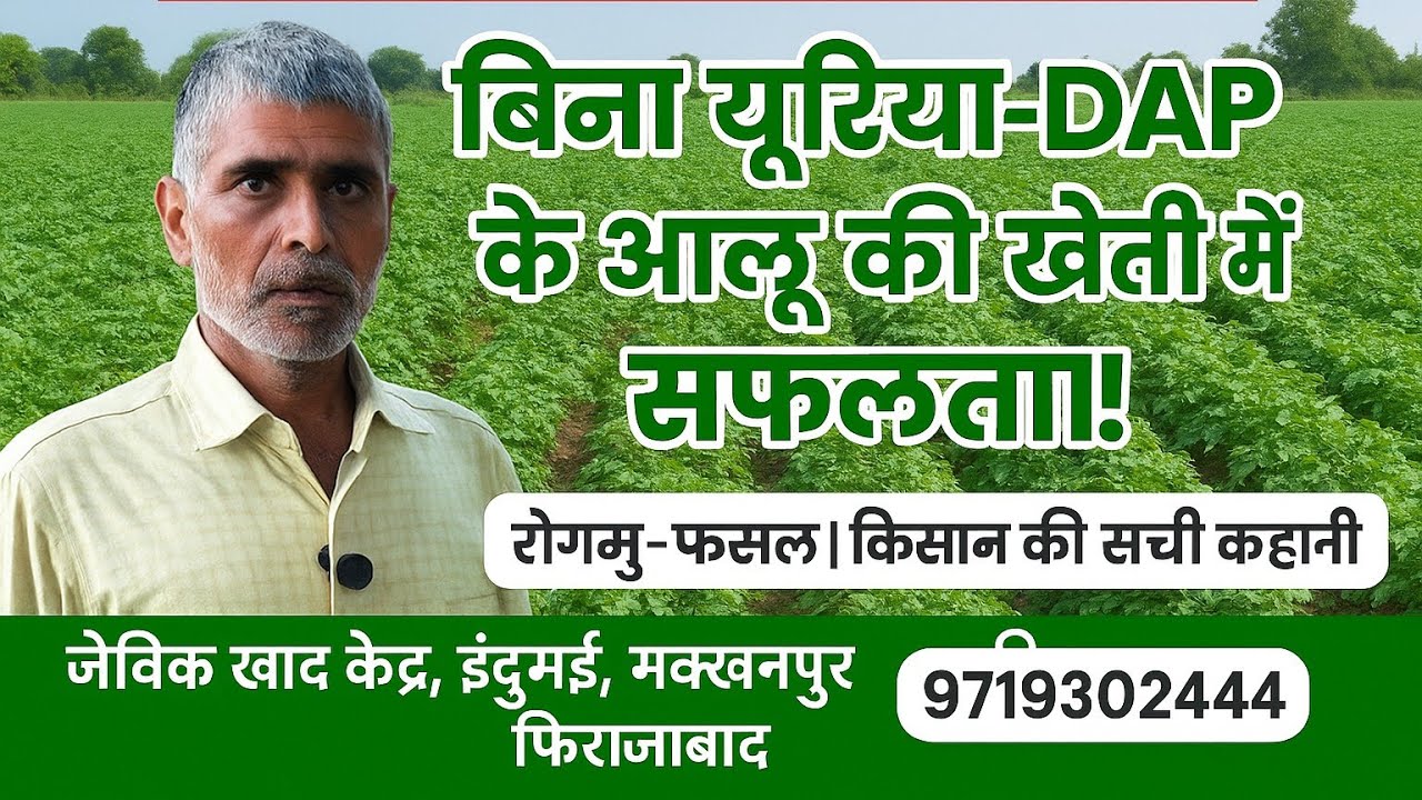 बिना DAP-यूरिया के आलू की खेती | फिरोजाबाद के किसान की सफलता की कहानी | जैविक खाद केंद्र,फिरोजाबाद 