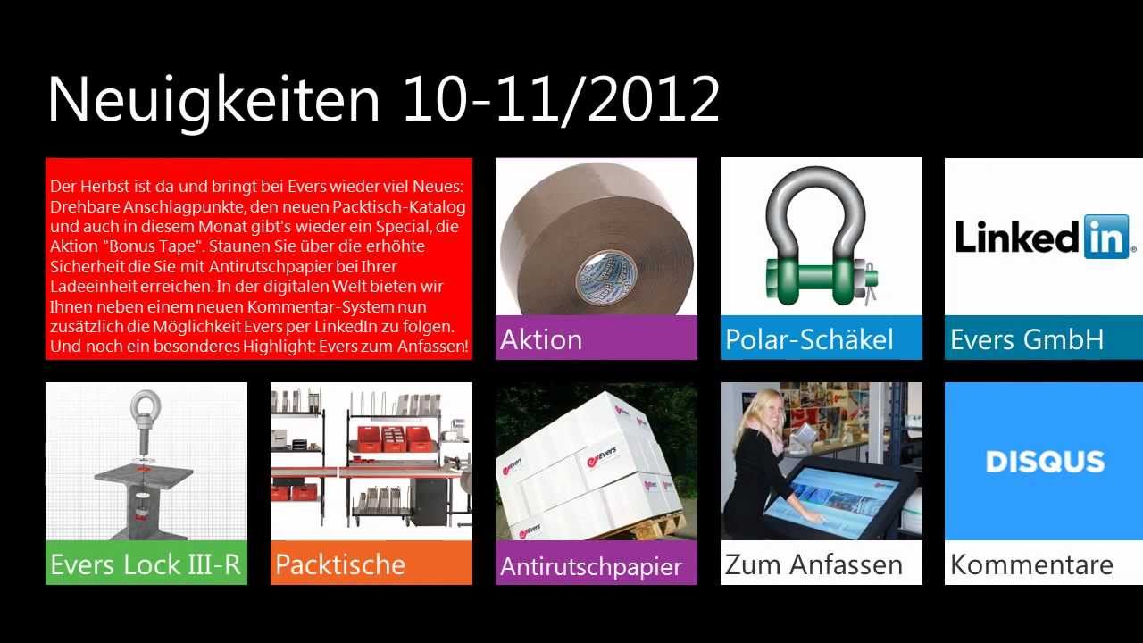 Evers-News Oktober/November 2012 als Video 