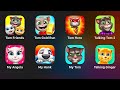 My Talking Tom Friends,Talking Tom Gold Run,Hero Dash,Talking Tom 2,My Angela,My Hank,My Tom,Ginger