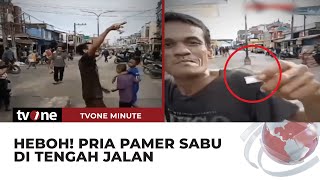 Pria di Sumut Pamer Sabu di Tengah Jalan, Berakhir Dibekuk Polisi | tvOne Minute