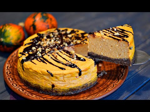 Тыквенный чизкейк. И он обалденный! Pumpkin cheesecake Прекрасный осенний десерт!