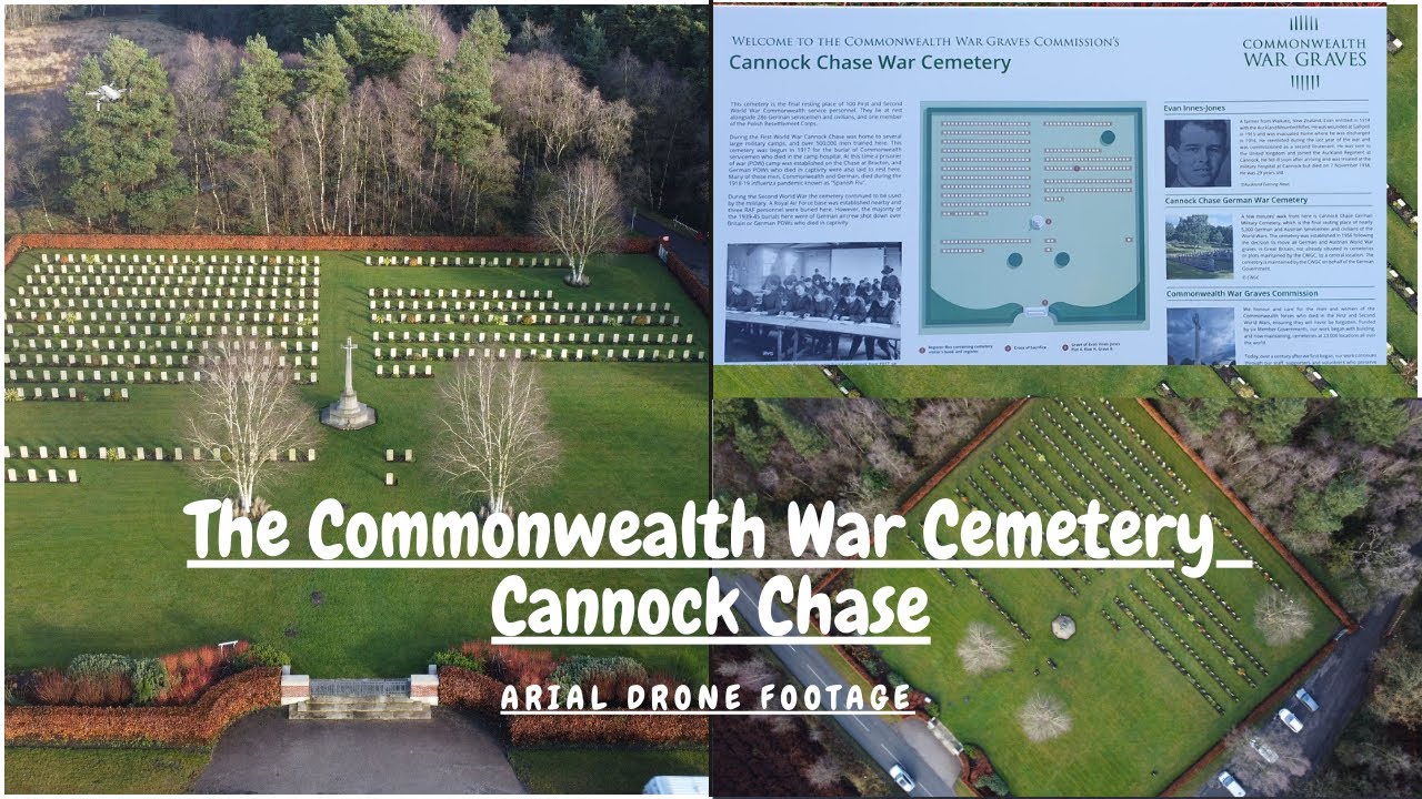 The Common Wealth War Cemetery ] Cannock Chase/Staffordshire ] Arial ...