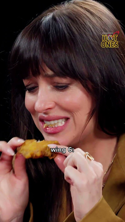 Dakota Johnson's reaction to every wing on Hot Ones 🥵