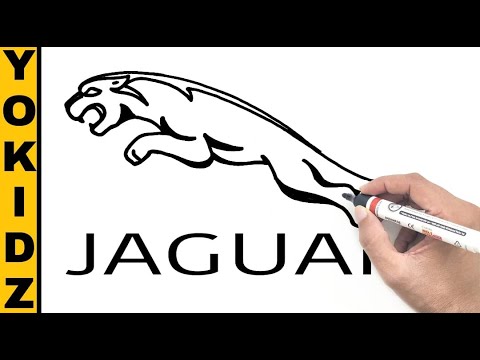 How to draw JAGUAR Logo on Computer using Ms Paint  Jaguar Car Logo  making  YouTube