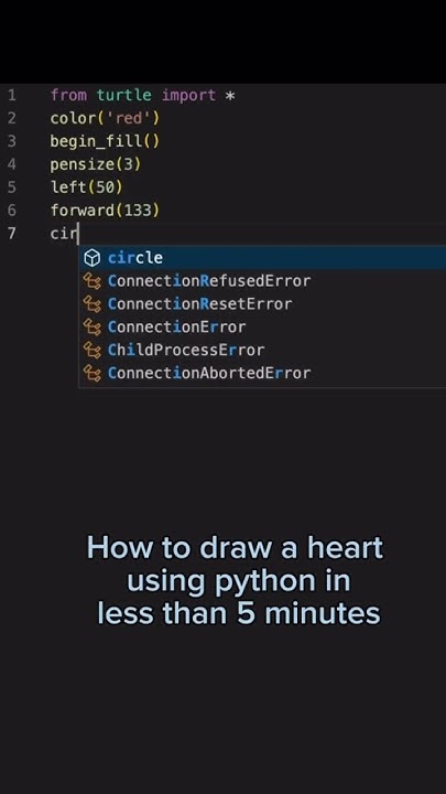 How to draw a heart in Python! ️ #coding - YouTube