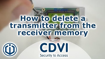 How to delete a transmitter from the receiver memory | XPL Range