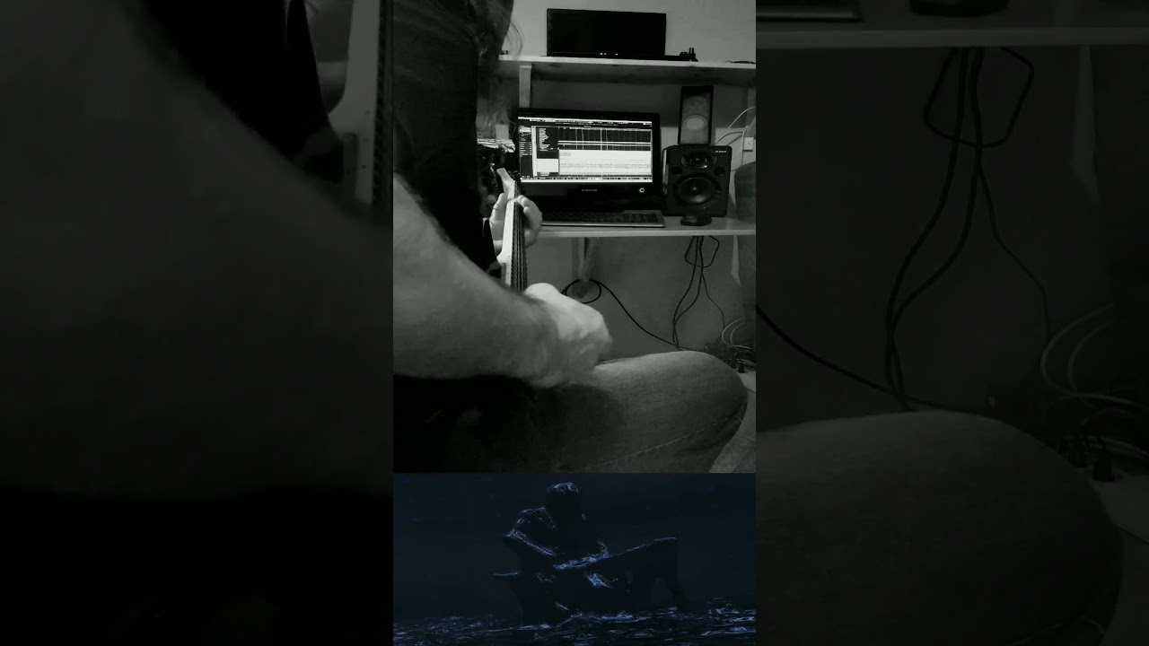 Recording metal guitar riff. Metal music!!! 