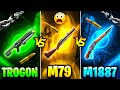 TROGON vs M1817 vs M79 😱 Which Is A Better Gun 😍 New Gun Comparison - Garena Free Fire